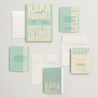 This is a poster wedding invitations with standard by Stacey Day called typographical poster printing on signature in grand