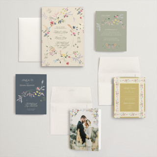 This is a english garden wedding invitations with standard by Phrosné Barwood called whimsey floral printing on signature in grand