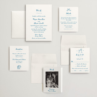 This is a aqua wedding invitations with standard by Cass Loh called simple monogram printing on signature in grand