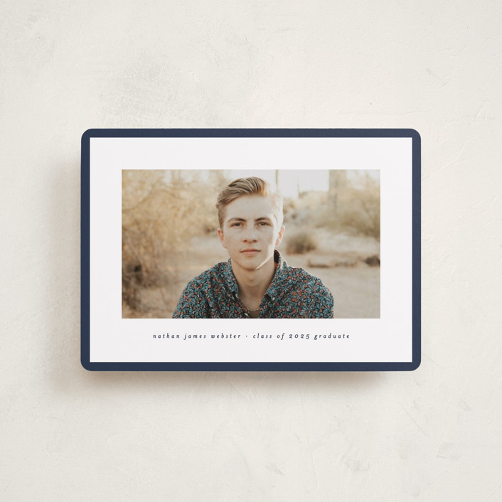 "Wrapped" - Preppy Petite Graduation Announcements in Space by Lea Delaveris.