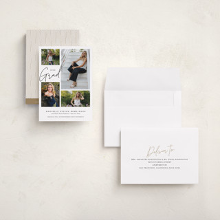 This is a cloud graduation announcements with standard by That Girl Press called around the corner printing on signature in petite