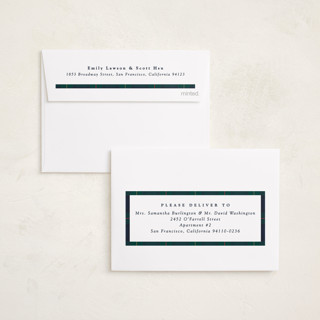 This is a academy graduation announcements with standard by Lea Delaveris called preppy plaid printing on signature in petite