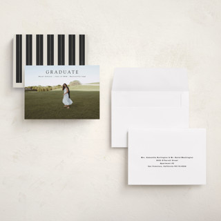 This is a pepper graduation announcements with standard by Bryanna Mehner called minimalism printing on signature in petite