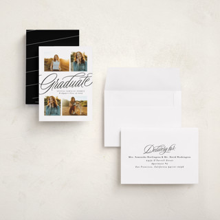 This is a newspaper graduation announcements with standard by Lea Delaveris called classic quad printing on signature in petite