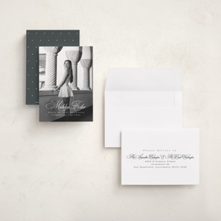 This is a salt graduation announcements with standard by Lea Delaveris called with a flourish printing on signature in petite