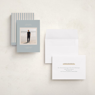 This is a sky graduation announcements with standard by JoAnn Jinks called minimal printing on signature in petite
