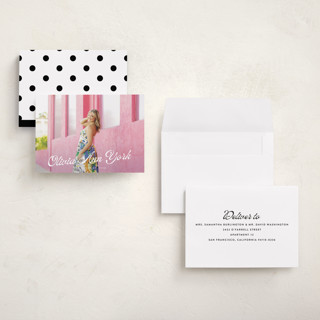 This is a diamond graduation announcements with standard by Julie Ley called modern retro printing on signature in petite
