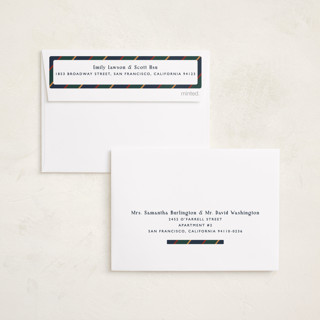 This is a navy graduation announcements with standard by Sarah Rosenthal called belmont printing on signature in petite