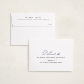 This is a indigo graduation announcements with standard by Sara Hicks Malone called longwood printing on signature in petite