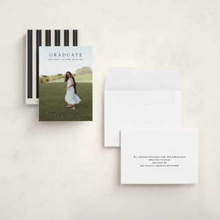 This is a pepper graduation announcements with standard by Bryanna Mehner called minimalism printing on signature in petite