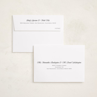 This is a powder graduation announcements with standard by Kampai Designs called gingham printing on signature in petite