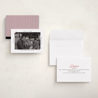 This is a coal graduation announcements with standard by Claudia Orengo called color stripes printing on signature in petite