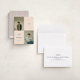 This is a ocean graduation announcements with standard by Rachel Cassel called the quadrant printing on signature in petite