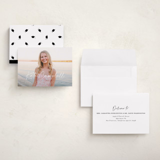 This is a linen graduation announcements with standard by Erica Krystek called signature grad printing on signature in petite