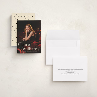 This is a milk graduation announcements with standard by Ani Somi called california printing on signature in petite