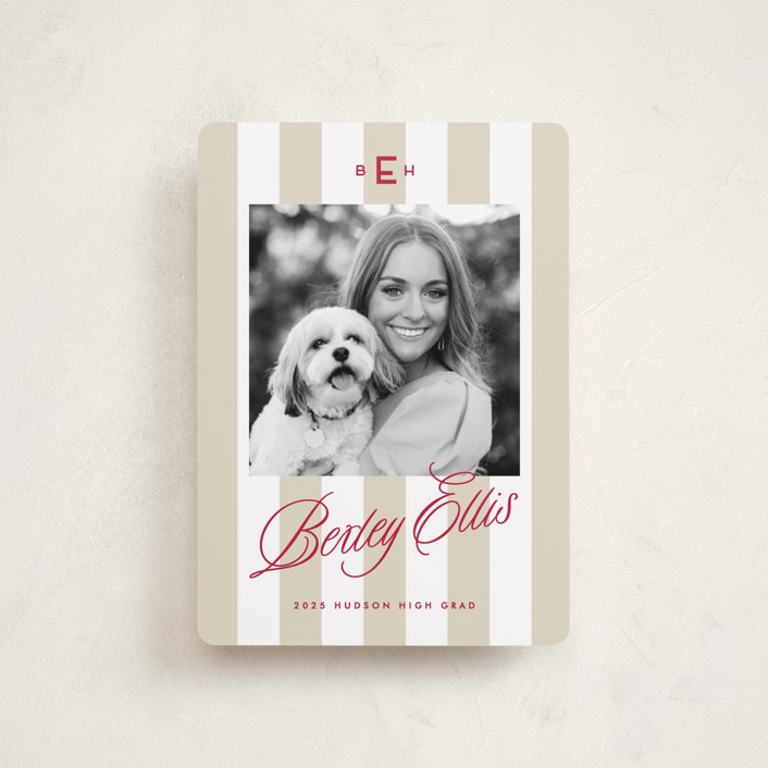 "Bexley" - Preppy Petite Graduation Announcements in Parchment by Susan Zinader.