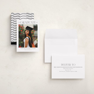 This is a snow graduation announcements with standard by Nicoletta Savod called newsprint printing on signature in petite