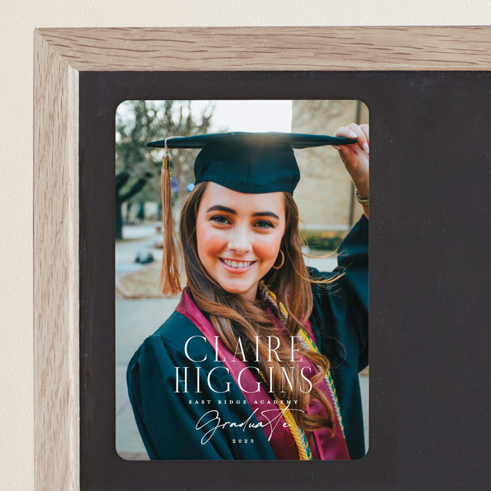 stated Graduation Announcement by Everett Paper Goods Minted