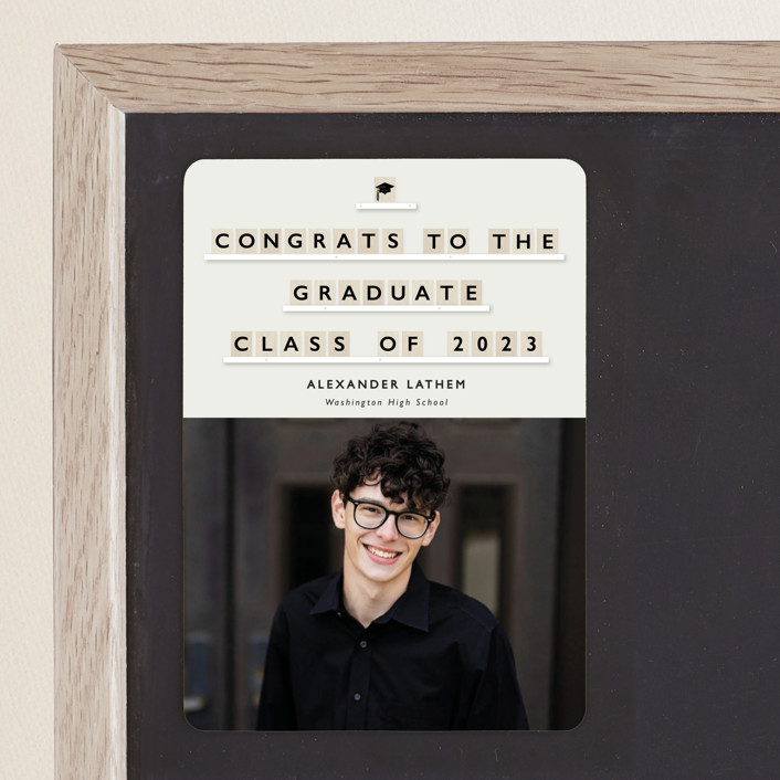 Letter Board Graduation Announcement Magnets By Beth Schneider Minted Letter board graduation announcement magnets by beth schneider minted