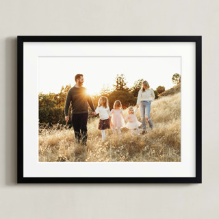 This is a black frame photo art by Minted called 14x11 matted black framed photo printing on signature in matted 11x14