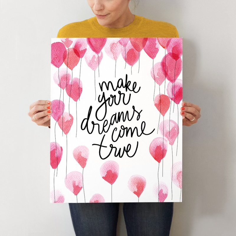 Make your dreams come true Wall Art Prints by Claudia Orengo Minted