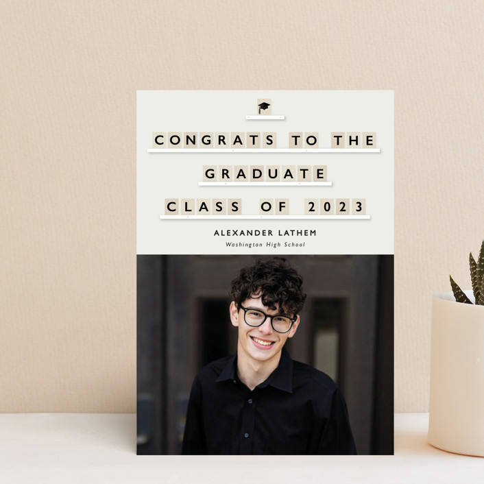 Letter board Graduation Announcement Postcards by Beth Schneider Minted