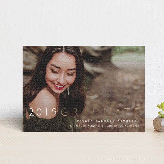 breathing room foil pressed graduation postcards minted