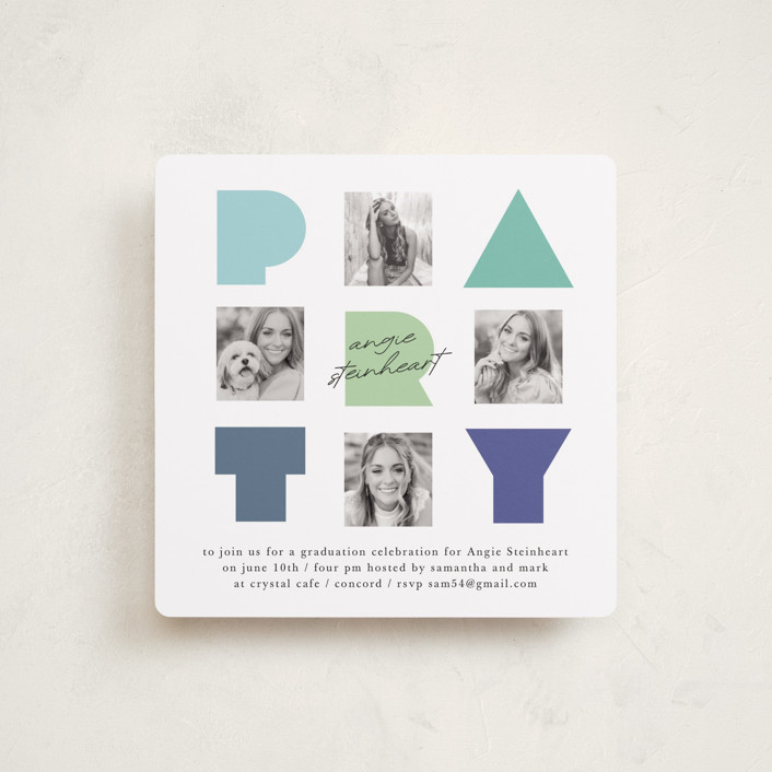 "graduate party" - Graduation Party Invitations in Mint by Lori Wemple.