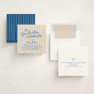 This is a aqua graduation invitations with standard by Creo Study called hand-written grad celebration printing on signature in standard