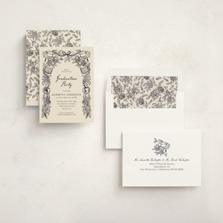 This is a ink graduation invitations with standard by Jamie Alexander called future in bloom printing on signature in standard