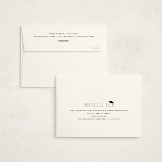 This is a cotton graduation thank you cards with foil pressed by Stacey Meacham called cap and year printing on strathmore in standard