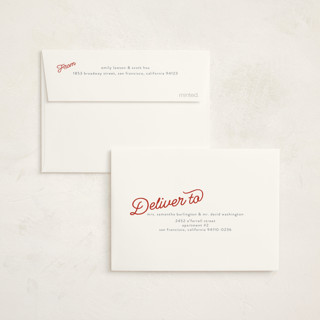 This is a tomato graduation thank you cards with foil pressed by BR Designs called retro vintage grad printing on strathmore in standard