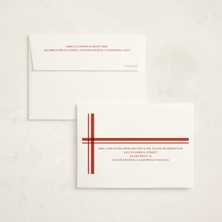 This is a patriots graduation thank you cards with foil pressed by Ashley Presutti Beasley called traditional plaid printing on strathmore in standard
