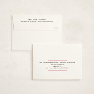 This is a cardinal graduation thank you cards with foil pressed by Lucrecia Caporale called minimal border printing on strathmore in standard