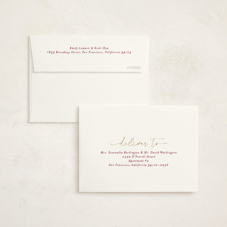 This is a crimson graduation thank you cards with foil pressed by Sarah Curry called graduation gallery printing on strathmore in standard