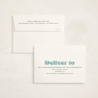 This is a slate graduation thank you cards with foil pressed by Hooray Creative called retro grad printing on strathmore in standard