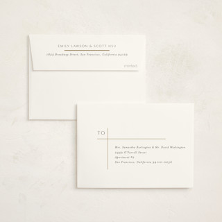 This is a chalk graduation thank you cards with foil pressed by Lauren Chism called grids printing on strathmore in standard