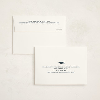 This is a cloud graduation thank you cards with standard by Sara Hicks Malone called layne printing on strathmore in standard