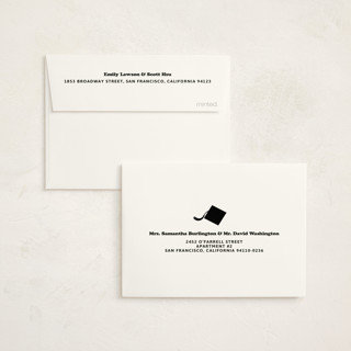 This is a snow graduation thank you cards with standard by Inkblot Design called filter printing on strathmore in standard