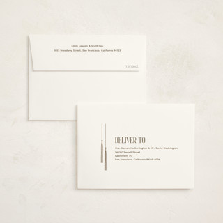 This is a parchment graduation thank you cards with standard by Paola Benenati called the grads printing on strathmore in standard