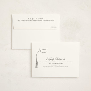 This is a snow graduation thank you cards with standard by Pixel and Hank called tassel type printing on strathmore in standard