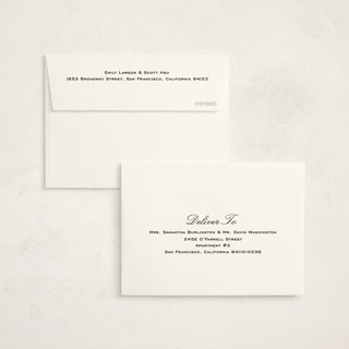 This is a ink graduation thank you cards with standard by Megan Davis called cecilie printing on strathmore in standard