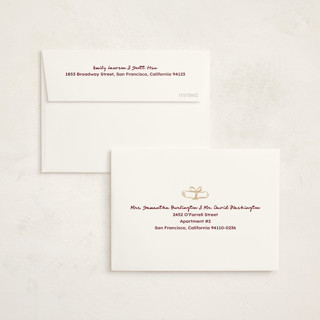 This is a cardinal graduation thank you cards with standard by Claudia Orengo called keepsakes printing on strathmore in standard