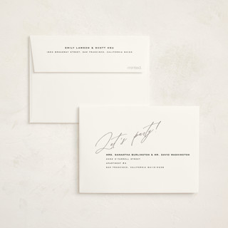 This is a paper graduation thank you cards with standard by Yuliya Evseeva called party time printing on strathmore in standard