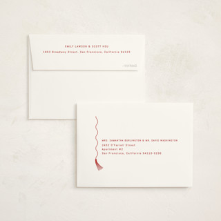 This is a cherry graduation thank you cards with standard by Pati Cascino called celebra printing on strathmore in standard