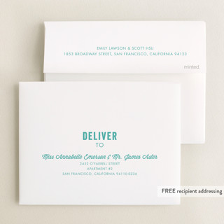 This is a teal graduation thank you cards with standard by Jana Volfova called let's party printing on strathmore in standard