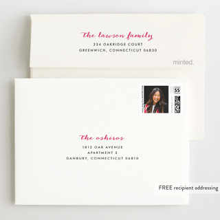 This is a chalkboard graduation thank you cards with standard by Sara Showalter called hats off to the grad printing on strathmore in standard