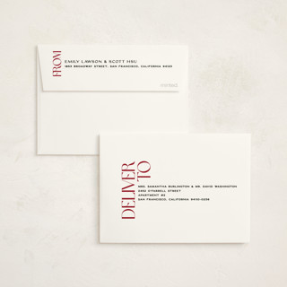 This is a cardinal graduation thank you cards with standard by Owl and Toad called colonnade printing on strathmore in standard