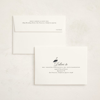 This is a neutral graduation thank you cards with standard by Claudia Orengo called hats off printing on strathmore in standard