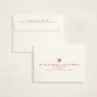 This is a crimson graduation thank you cards with standard by Megan Davis called chesapeake printing on strathmore in standard